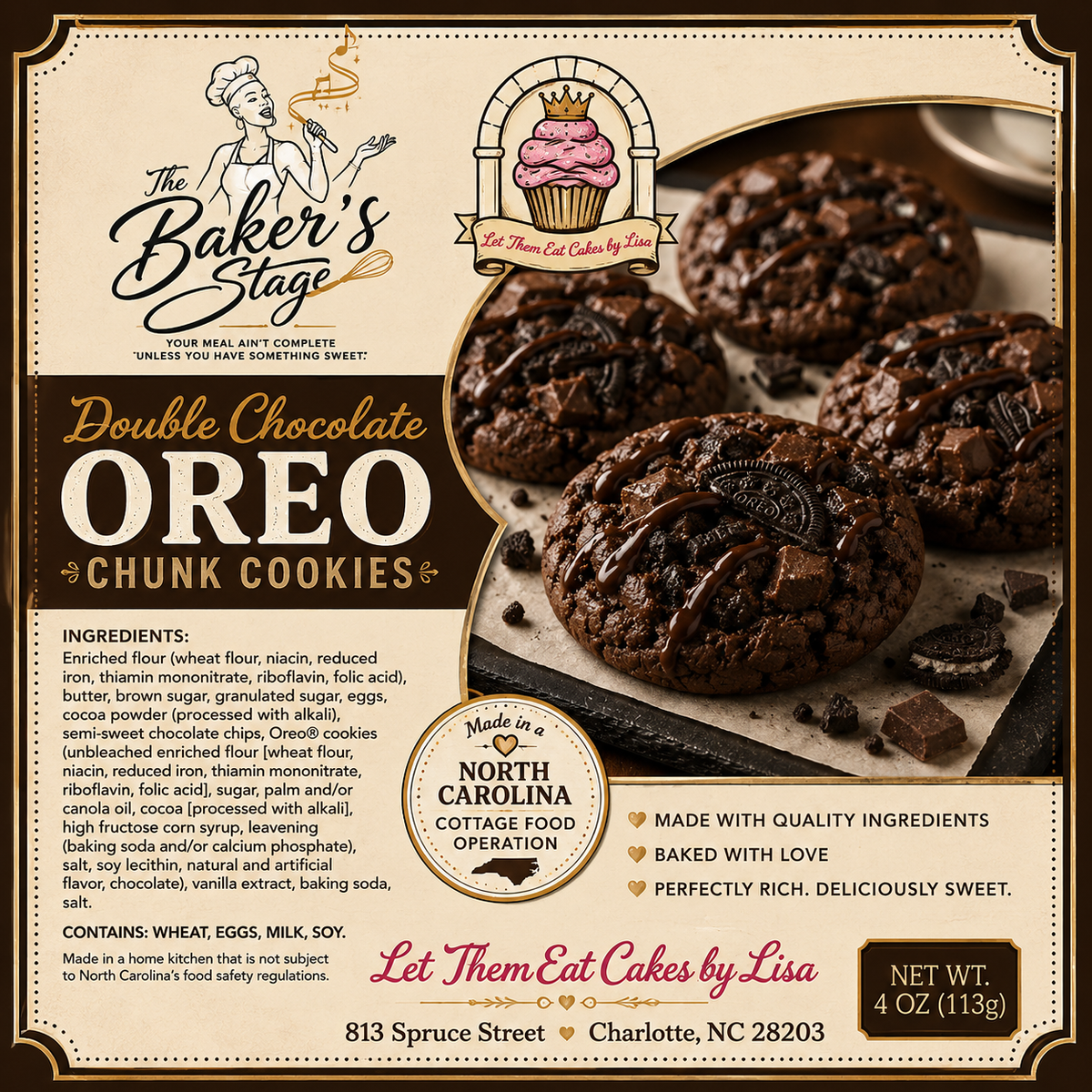 Double Chocolate Oreo Chuck Cookies