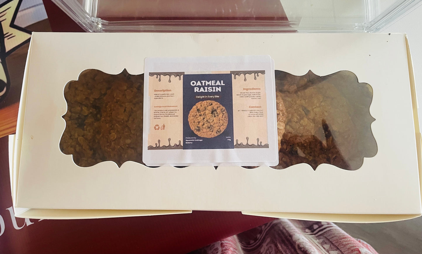 large oatmeal and raisin cookie
